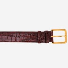 Load image into Gallery viewer, The Strat Burgundy Leather Belt