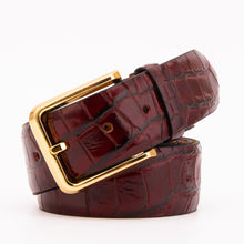 Load image into Gallery viewer, The Strat Burgundy Leather Belt