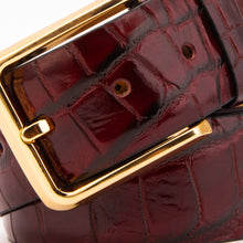 Load image into Gallery viewer, The Strat Burgundy Leather Belt