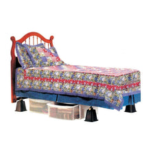 Load image into Gallery viewer, 6-inch High Bed Risers in Black - 4-Pack