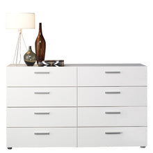 Load image into Gallery viewer, White Modern Bedroom 8-Drawer Double Dresser