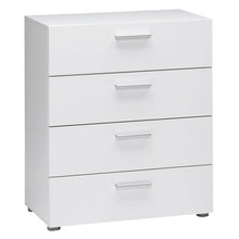 Load image into Gallery viewer, Contemporary Style White 4-Drawer Bedroom Bureau Storage Chest