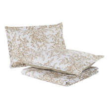 Load image into Gallery viewer, King size 3 Piece Bed-in-a-Bag Bohemian Tan Beige Floral Cotton Quilt Set