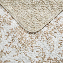 Load image into Gallery viewer, King size 3 Piece Bed-in-a-Bag Bohemian Tan Beige Floral Cotton Quilt Set