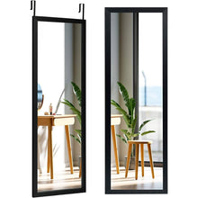 Load image into Gallery viewer, Black Full Length Bedroom Mirror with Over the Door or Wall Mounted Design