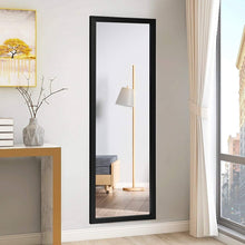 Load image into Gallery viewer, Black Full Length Bedroom Mirror with Over the Door or Wall Mounted Design