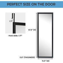 Load image into Gallery viewer, Black Full Length Bedroom Mirror with Over the Door or Wall Mounted Design