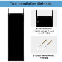 Load image into Gallery viewer, Black Full Length Bedroom Mirror with Over the Door or Wall Mounted Design