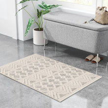 Load image into Gallery viewer, 2-ft. x 3-ft. Hand Woven Wool Blend Grey Beige Ivory Persian Style Area Rug