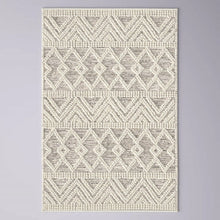 Load image into Gallery viewer, 2-ft. x 3-ft. Hand Woven Wool Blend Grey Beige Ivory Persian Style Area Rug