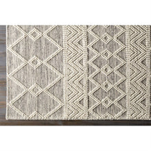Load image into Gallery viewer, 2-ft. x 3-ft. Hand Woven Wool Blend Grey Beige Ivory Persian Style Area Rug