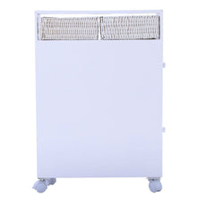 Load image into Gallery viewer, White Bathroom Storage Floor Cabinet with Baskets and Casters