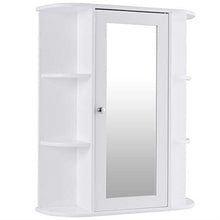 Load image into Gallery viewer, White Bathroom Wall Mounted Medicine Cabinet with Storage Shelves