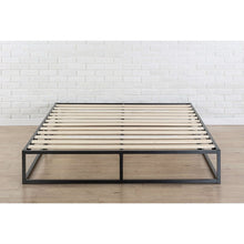 Load image into Gallery viewer, Twin size 10-inch Low Profile Modern Metal Platform Bed Frame with Wooden Slats