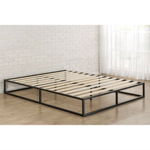 Load image into Gallery viewer, Twin size 10-inch Low Profile Modern Metal Platform Bed Frame with Wooden Slats
