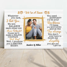 Load image into Gallery viewer, We're A Team Couple Sign IV