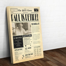 Load image into Gallery viewer, Newspaper Retirement Gift Sign