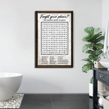 Load image into Gallery viewer, Bathroom Word Search Sign