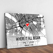 Load image into Gallery viewer, Couple Street Map Sign