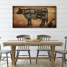 Load image into Gallery viewer, Cow Butcher Kitchen Sign II