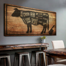 Load image into Gallery viewer, Cow Butcher Kitchen Sign II
