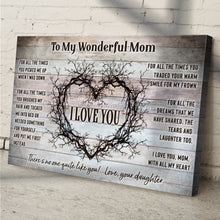 Load image into Gallery viewer, To My Wonderful Mom Happy Mother's Day Sign