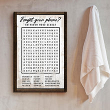 Load image into Gallery viewer, Bathroom Word Search Sign