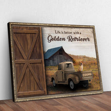 Load image into Gallery viewer, Life Is Better With A Golden Retriever Sign II