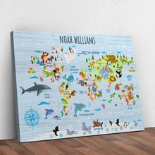 Load image into Gallery viewer, Animals And Countries Map Sign