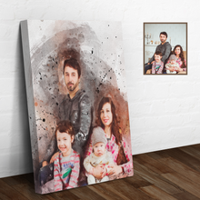 Load image into Gallery viewer, Family Watercolor Portrait Sign