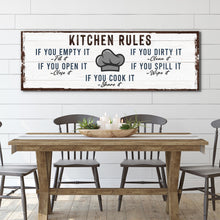 Load image into Gallery viewer, If You Cook It, Share It Kitchen Rules Sign