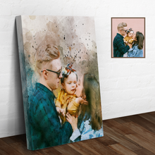 Load image into Gallery viewer, Family Watercolor Portrait Sign
