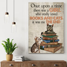 Load image into Gallery viewer, Once Upon A Time There Was A Girl Who Really Loved Books And Cats Sign