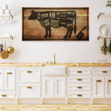 Load image into Gallery viewer, Cow Butcher Kitchen Sign II