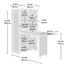 Load image into Gallery viewer, Drop Leaf Computer Desk Craft Table Armoire in Oak Wood Finish - Made in USA