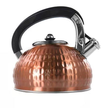 Load image into Gallery viewer, 3-Liter Stainless Steel Whistling Teapot Kettle in Copper