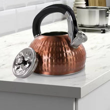 Load image into Gallery viewer, 3-Liter Stainless Steel Whistling Teapot Kettle in Copper