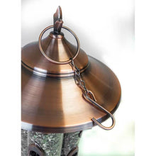 Load image into Gallery viewer, Large Copper Bird Feeder with 3 Tubes and 9 Feeding Ports