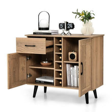Load image into Gallery viewer, Modern Mid-Century Style Kitchen Buffet Dining Sideboard Cabinet with Wine Rack