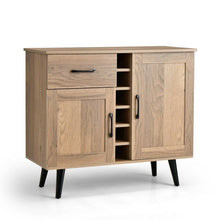 Load image into Gallery viewer, Modern Mid-Century Style Kitchen Buffet Dining Sideboard Cabinet with Wine Rack