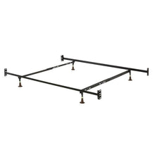 Load image into Gallery viewer, Twin/Full 10-inch High Metal Bed Frame with Headboard and Footboard Brackets