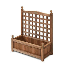 Load image into Gallery viewer, Natural Fir Wood Outdoor Garden Planter Box with 30-inch High Trellis
