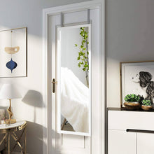 Load image into Gallery viewer, White Full Length Bedroom Mirror with Over the Door or Wall Mounted Design