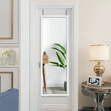 Load image into Gallery viewer, White Full Length Bedroom Mirror with Over the Door or Wall Mounted Design