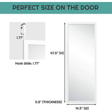 Load image into Gallery viewer, White Full Length Bedroom Mirror with Over the Door or Wall Mounted Design