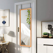 Load image into Gallery viewer, Gold Full Length Bedroom Mirror with Over the Door or Wall Mounted Design