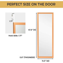 Load image into Gallery viewer, Gold Full Length Bedroom Mirror with Over the Door or Wall Mounted Design