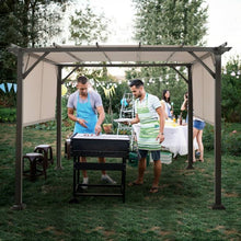 Load image into Gallery viewer, Modern 10 x 10 Ft Heavy Duty Metal Frame Pergola Gazebo with Beige Canopy