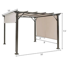 Load image into Gallery viewer, Modern 10 x 10 Ft Heavy Duty Metal Frame Pergola Gazebo with Beige Canopy