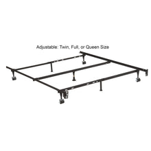 Load image into Gallery viewer, Twin, Full, Queen Sturdy Black Metal Adjustable Bed Frame w/Headboard Brackets